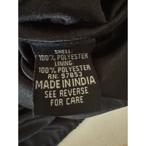 JKara Vintage Black Beaded Short Sleeve Top Y2K Goth Elegant Sz Med - Picture 5 of 5